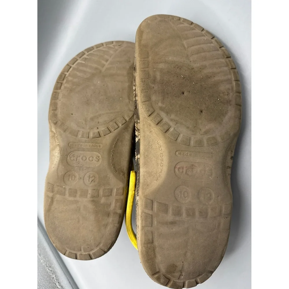 Crocs Duck Commander Limited Edition Camo Clogs Mens 10 Brown Yellow Advantage